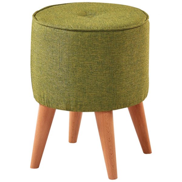 yuvarlak retro puf naturel